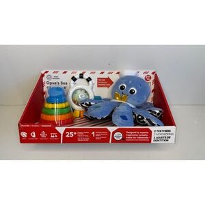 Baby Einstein Sea of Senses 3 Piece Gift Set Octopus Stacker Rattle 3 Months